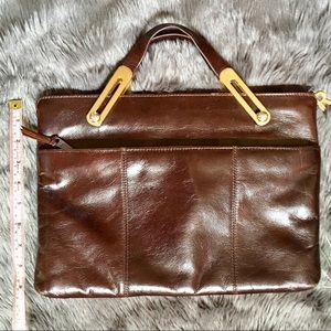 VINTAGE CLUTCH PURSE Leather Metal